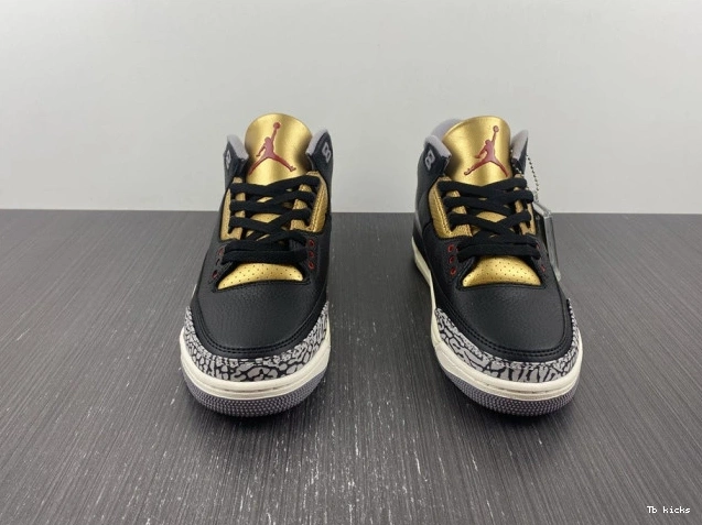 Reps TBK Jordan Air Black 3 Gold CK9246-067 WMNS 0724